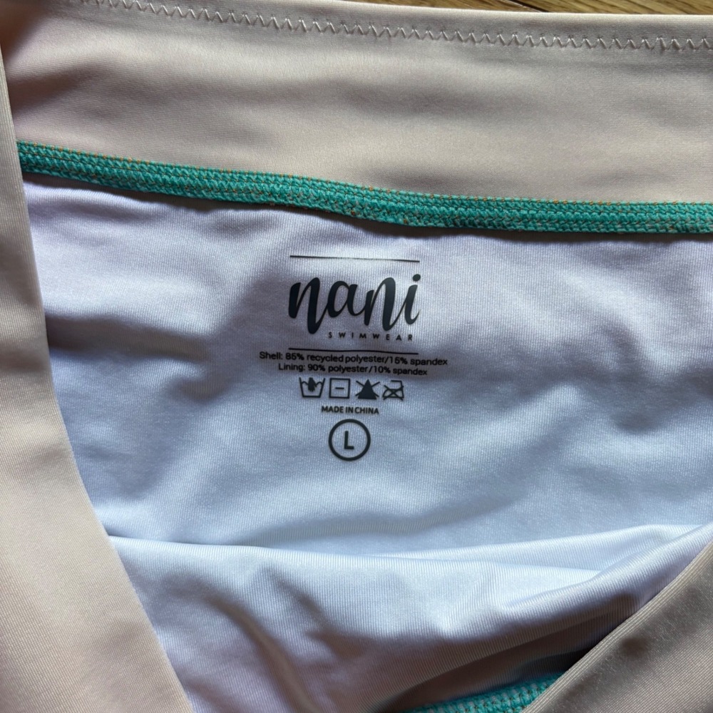 Nani Swimwear Active Swimsuit Set Two Piece Top Bottom Women's L Beach Bikini - Picture 12 of 12
